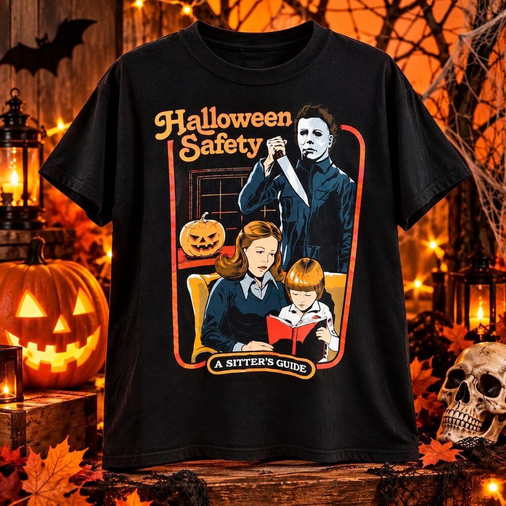 Michael Myers Halloween Safety A Sitters Guide T Shirt Adult XL Horror Movie Tee